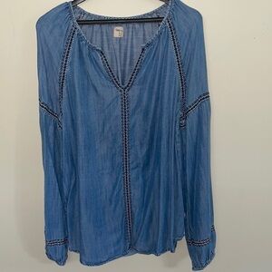 Gap boho soft denim shirt